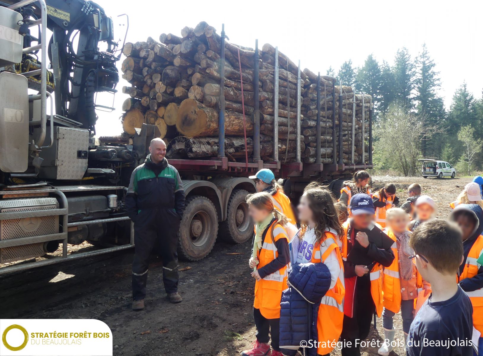 Visite et découverte du transport des bois avec ETS BOUCAUD ANDRE