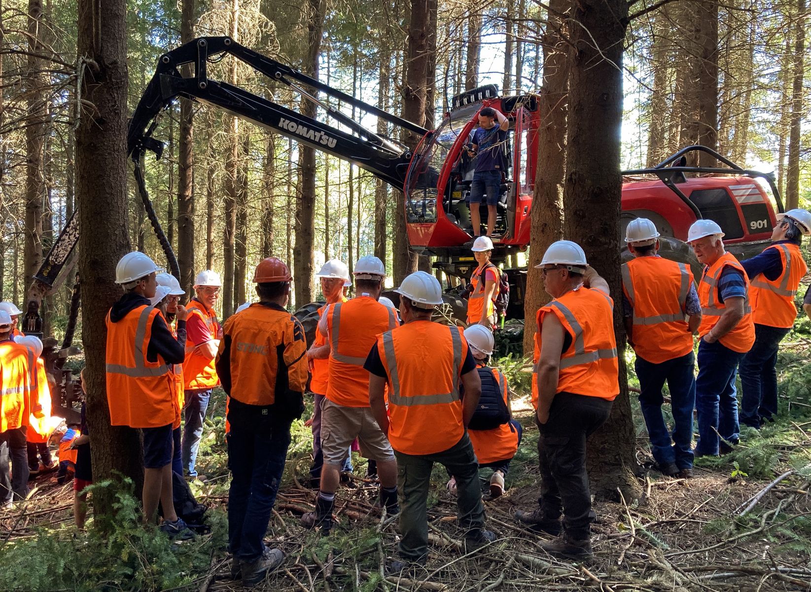 Échanges avec le conducteur de l'abatteuse - Vis ma Vie de Bûcheron - 5 Août 2020