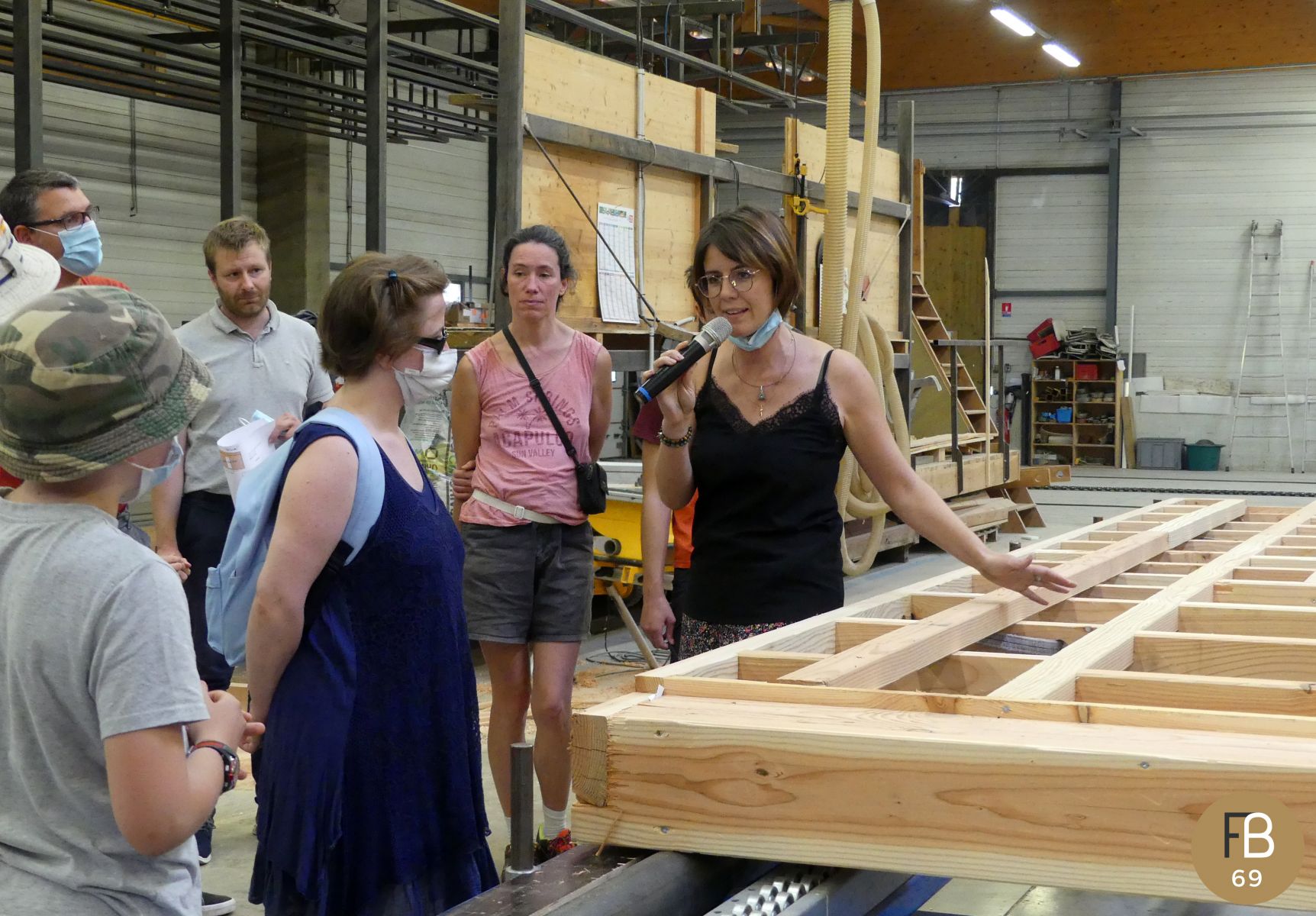 Visite atelier pré-fabrication maison bois