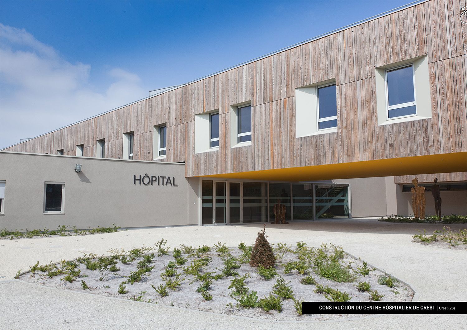 construction du centre hôspitalier de Crest