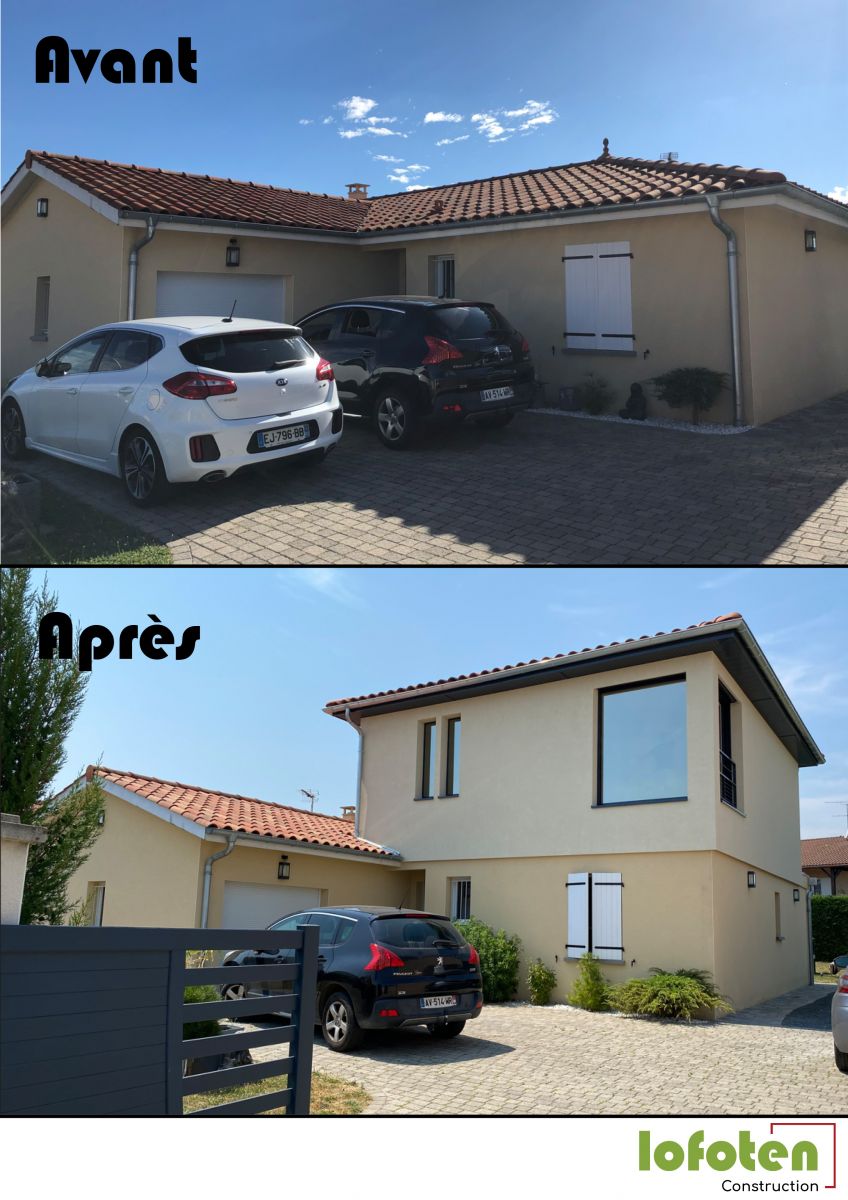 Surélévation maison particulier