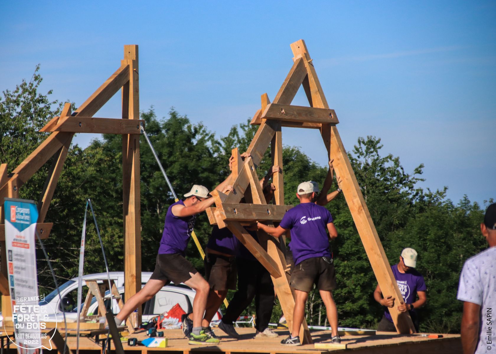 Démonstration de construction d'une charpente