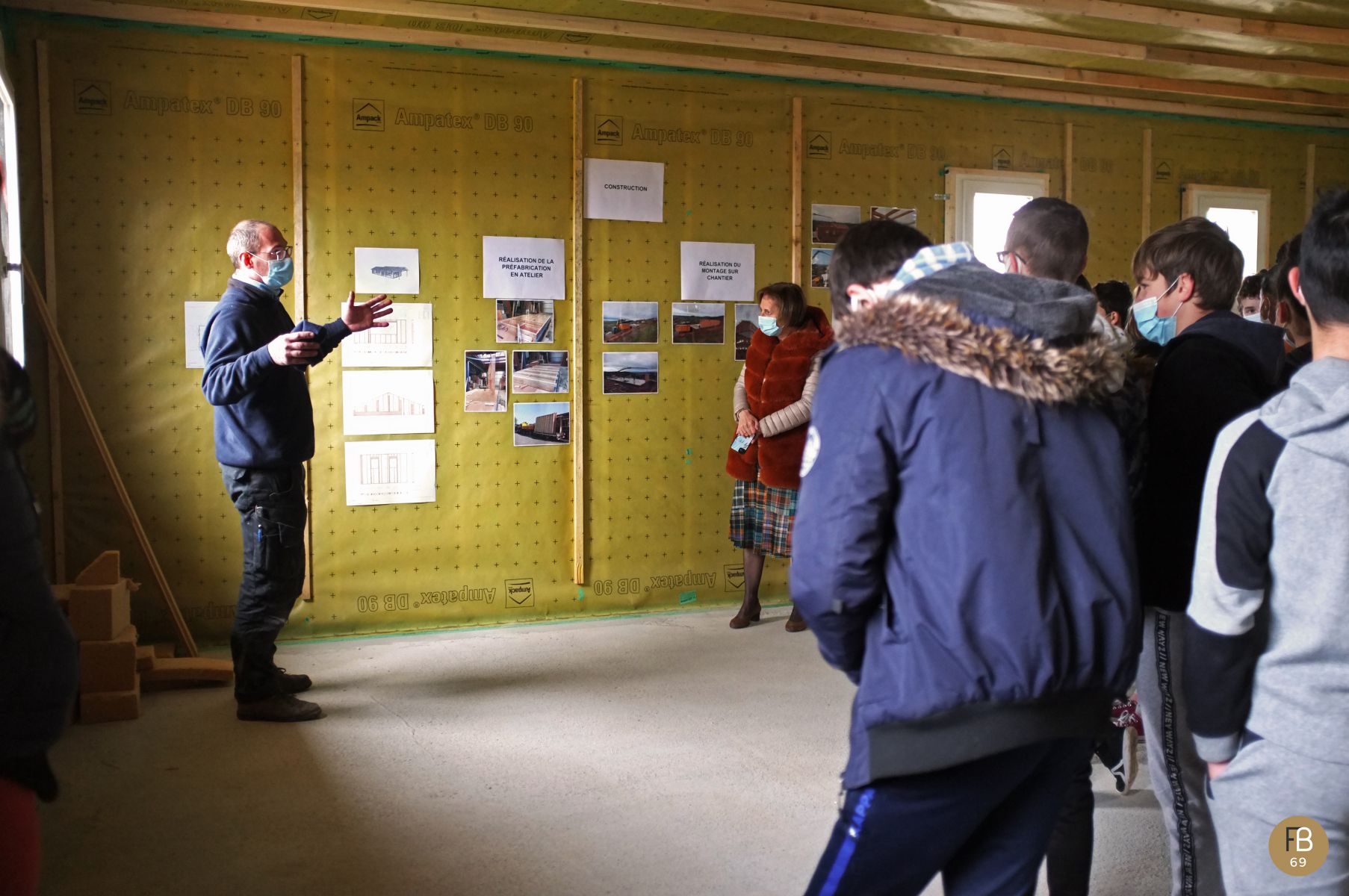 Visite d'un chantier de construction bois - 2021